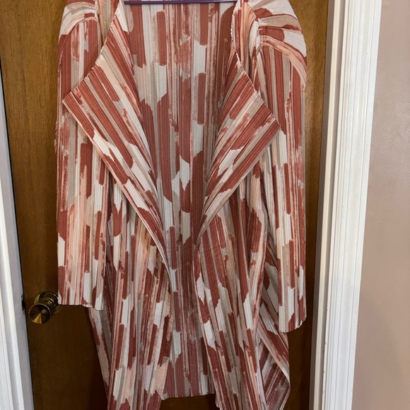 Chico's Sweaters - Chico's Red and White Striped Cardigan